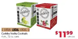 Family Fresh Market Carbliss Vodka Cocktails offer
