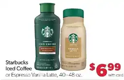 Family Fresh Market Starbucks Iced Coffee or Espresso Vanilla Latte offer