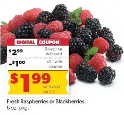 Family Fresh Market Fresh Raspberries or Blackberries offer