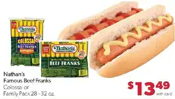 Family Fresh Market Nathan's Famous Beef Franks offer