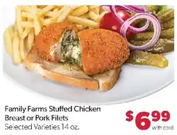 Family Fresh Market Family Farms Stuffed Chicken Breast or Pork Filets offer