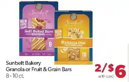 Family Fresh Market Sunbelt Bakery Granola or Fruit & Grain Bars offer