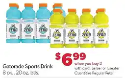 Family Fresh Market Gatorade Sports Drink offer