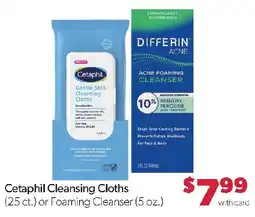 Family Fresh Market Cetaphil Cleansing Cloths or Foaming Cleanser offer