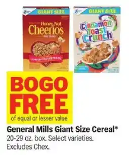 Meijer General Mills Giant Size Cereal offer
