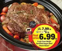 Meijer Fresh from Meijer Certified Angus Beef Chuck Roast offer