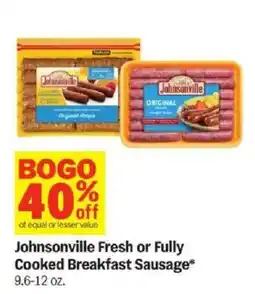 Meijer Johnsonville Fresh or Fully Cooked Breakfast Sausage offer