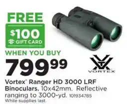 Mills Fleet Farm Vortex Ranger HD 3000 LRF Binoculars offer
