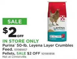 Mills Fleet Farm Purina layena layer crumbles feed offer