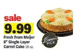 Meijer Meijer 8" Single Layer Carrot Cake offer