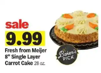 Meijer 8" Single Layer Carrot Cake