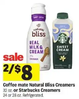 Meijer Coffee mate Natural Bliss Creamers offer