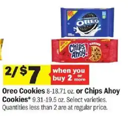 Meijer Oreo Cookies or Chips Ahoy Cookies offer