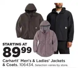 Mills Fleet Farm Carhartt Men's & Ladies' Jackets & Coats offer