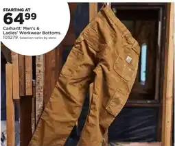 Mills Fleet Farm Carhartt Men's & Ladies' Workwear Bottoms offer