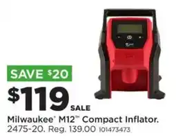 Mills Fleet Farm Milwaukee M12 Compact Inflator offer