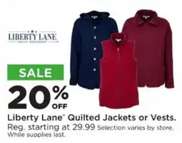 Mills Fleet Farm Liberty Lane Quilted Jackets or Vests offer
