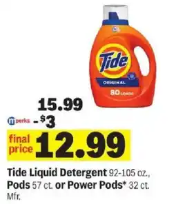 Meijer Tide liquid detergent offer