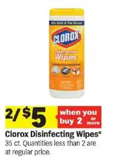 Meijer Clorox disinfecting wipes offer