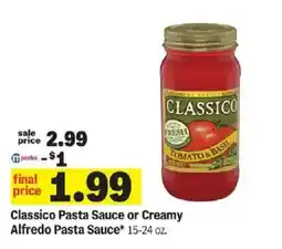 Meijer Classico pasta sauce or creamy alfredo pasta sauce offer