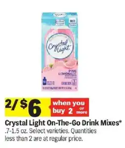 Meijer Crystal Light On-The-Go Drink Mixes offer