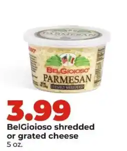Hy-Vee BelGioioso shredded or grated cheese offer