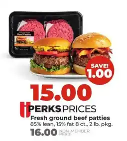 Hy-Vee H Perks Prices Fresh Ground Beef Patties offer