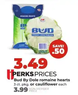 Hy-Vee Bud By Dole romaine hearts or cauliflower offer
