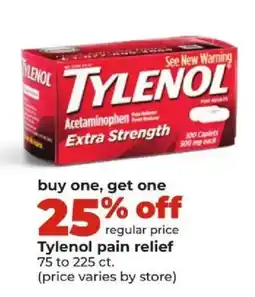 Hy-Vee Tylenol pain relief offer