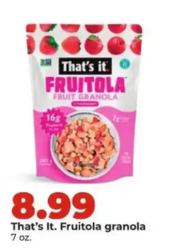Hy-Vee That's it. Fruitola granola offer