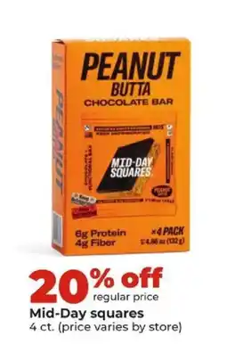 Hy-Vee Peanut Butta chocolate bar mid-day squares offer