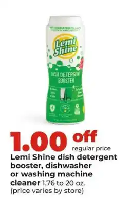 Hy-Vee Lemi Shine dish detergent booster, dishwasher or washing machine cleaner offer