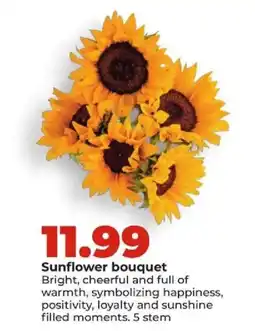 Hy-Vee Sunflower bouquet offer