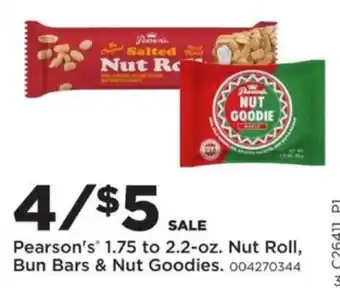 Pearson's nut roll, bun bars & nut goodies