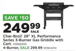 Mills Fleet Farm Char-Broil 28" XL Performance Series 3-Burner Gas Griddle with Cart offer