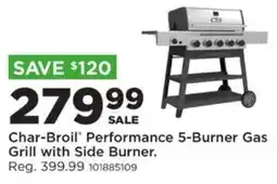 Mills Fleet Farm Char-Broil Performance 5-Burner Gas Grill with Side Burner offer