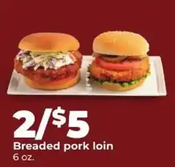Hy-Vee Breaded pork loin offer
