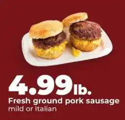 Hy-Vee Fresh ground pork sausage offer