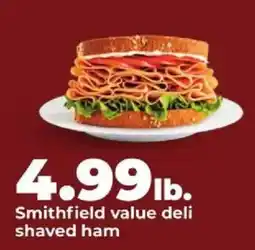 Hy-Vee Smithfield value deli shaved ham offer