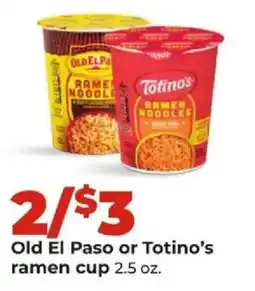 Hy-Vee Old El Paso or Totino's ramen cup offer