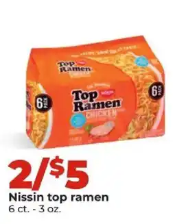 Hy-Vee Nissin top ramen offer