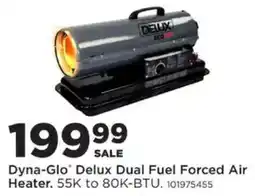 Mills Fleet Farm Dyna-Glo Deluxe Dual Fuel Forced Air Heater offer