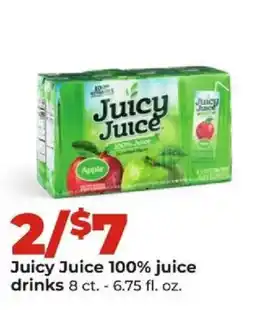 Hy-Vee Juicy Juice 100% juice drinks offer