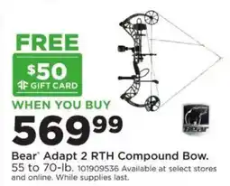 Mills Fleet Farm Bear Adapt 2 RTH Compound Bow offer