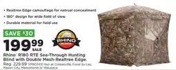 Mills Fleet Farm Rhino R180 RTE See-Through Hunting Blind with Double Mesh-RealTree Edge offer