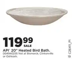 Mills Fleet Farm Api 20" Heated Bird Bath offer