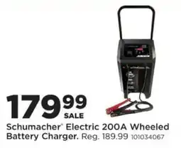 Mills Fleet Farm Schumacher Electric 200A Wheeled Battery Charger offer
