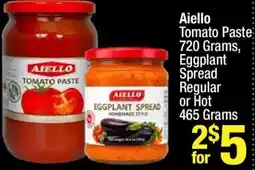 Super King Markets Aiello tomato paste, eggplant spread regular or hot offer
