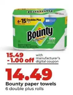 Hy-Vee Bounty paper towels offer