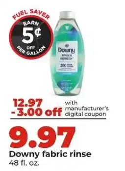 Hy-Vee Downy fabric rinse offer